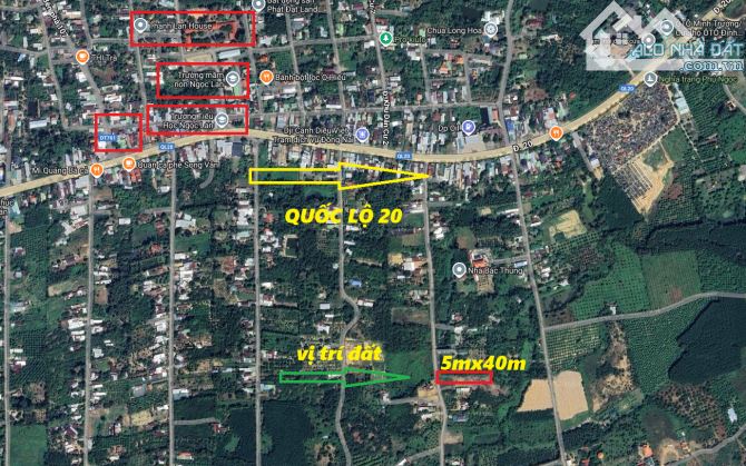 Sở hữu ngay lô đất nền cách quốc lộ 20 400m với DT: 204M2(5mX40m) thổ cư chỉ 650 triệu - 2