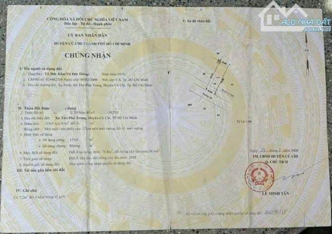 Nhà cấp 4 đang cho thuê 4tr/ tháng ngay trường Tiểu Học Tân Phú Trung. 590 triệu Giao sổ - 5