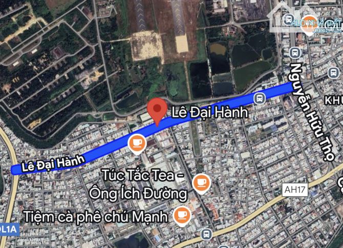 🔥 Đất mặt tiền đường Lê Đại Hành . Diện tích 200m2 ngang 10m ,