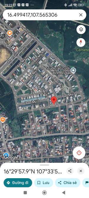 Bán đất KQH hương sơ - Tản Đà . TP Huế. Giá 1 tỷ 2 XX61 - 1