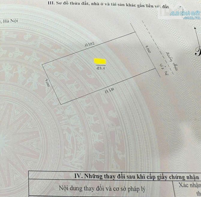 BÁN GẤP 123M ĐẤT ĐẤU GIÁ TỨ HIỆP THANH TRÌ P.LÔ Ô TÔ TRÁNH VỈA HÈ KINH DOANH CHỈ 24.8 TỶ - 1