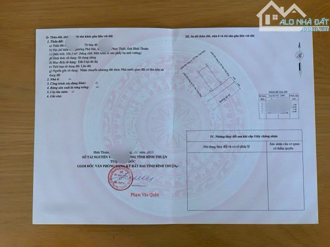 Bán lô 106m2 thổ cư đường nhựa 20m, nguyễn thông view biển chỉ 2ty2 - 2