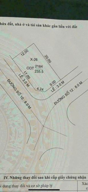 Bán nền Biệt thư Góc Đường Số 10 Và 12 Khu Hưng Phú 2 Dt 235m2 giá 9tyr - 2