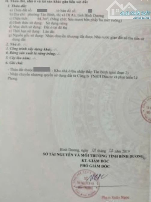 Đất KDC Lê Phong, phường Tân Bình, Tp Dĩ An - 5
