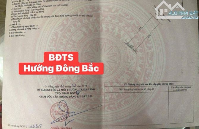 Bán đất mặt tiền đường 7m5 khu Bộ đội Trinh sát – Gần Âu Cơ, chợ Hòa Khánh, ĐH Bách Khoa