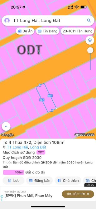 Chủ Cần Bán Nhanh Lô Đất Tái Định Cư, Xã Long Hải , TP HCM - 2
