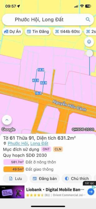 Bán căn nhà vườn 15m mặt tiền Nguyễn Hữu Cảnh(44b cũ) Phước Hội - Long Đất - BRVT - 2