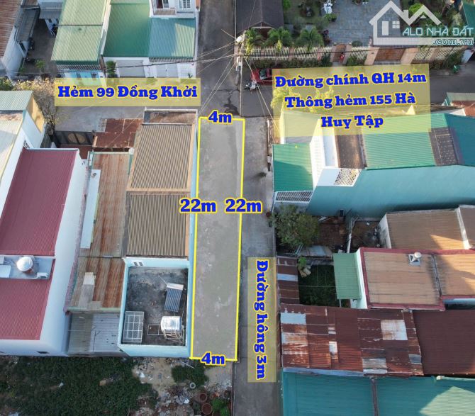 💥Đất 2 mặt tiền TC 100%,4*22m Hẻm Đồng Khởi,hẻm 155 Hà Huy Tập,gần Hoàng Việt,nhiều lô kh - 3