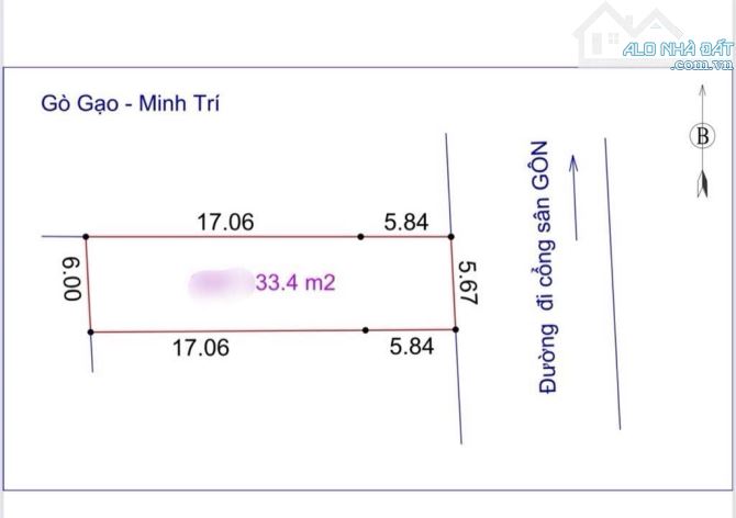 Bán Đất Trục Chính Thôn - Xã Minh Trí (Sóc Sơn )-133.4M2- 2,65Tỷ -Full  TC-Gần Sân Golf