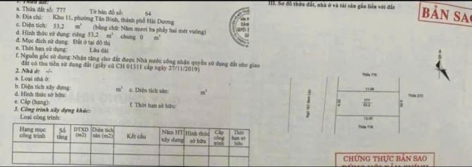 Cần bán lô đất ngõ 167 bình lộc cực đẹp tp hải dương