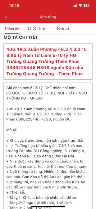 NHÀ ĐẸP - XUÂN PHƯƠNG -39M x 4 TẦNG- Ô TÔ ĐỖ CỬA- NGÕ THÔNG- NHỈNH 6 TỶ