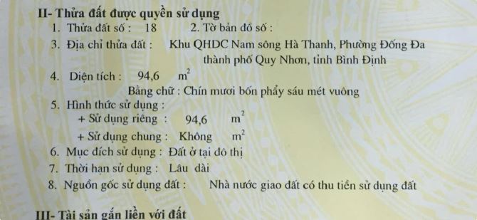 Bán lô đất góc đường Hoa Lư - view sông Hà Thanh Quy Nhơn