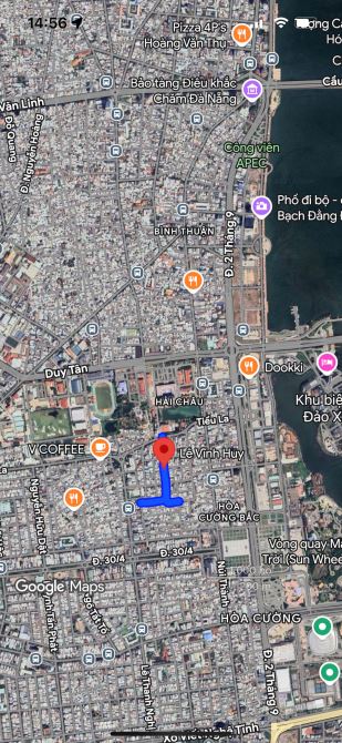 BÁN ĐẤT 2 MẶT TIỀN (NGANG 15M) ĐƯỜNG LÊ VĨNH HUY, HẢI CHÂU, ĐÀ NẴNG, DT 282m2