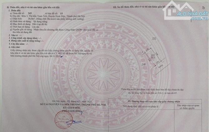 36m2 đất Trạm Trôi đường thông Ô tô đỗ cửa - chủ cần bán bán gấp - 1