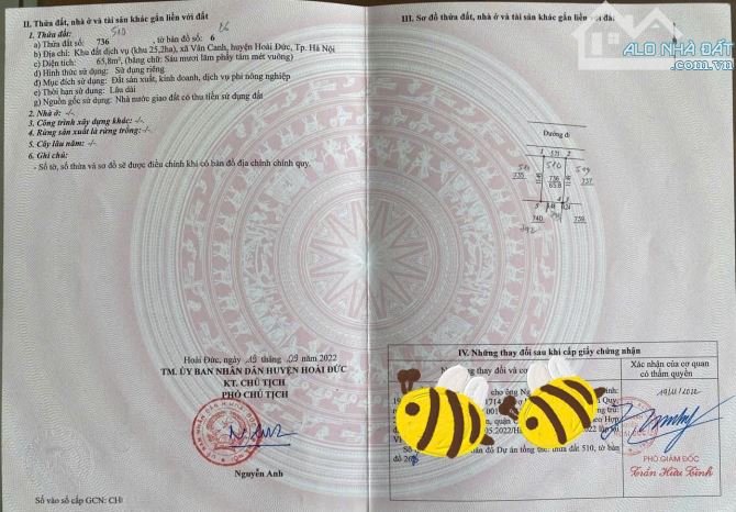 Bán gấp 2 lô đất DV Vân Canh Diện tích 59 m2 và 65m2 giá đầu tư - 1