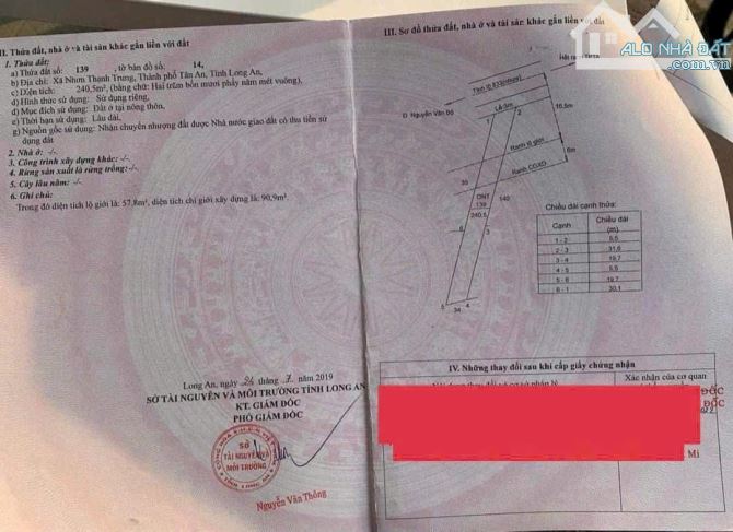 Đất mt tỉnh lộ 833, xã Nhơn Thạnh Trung, TP Tân An - 2