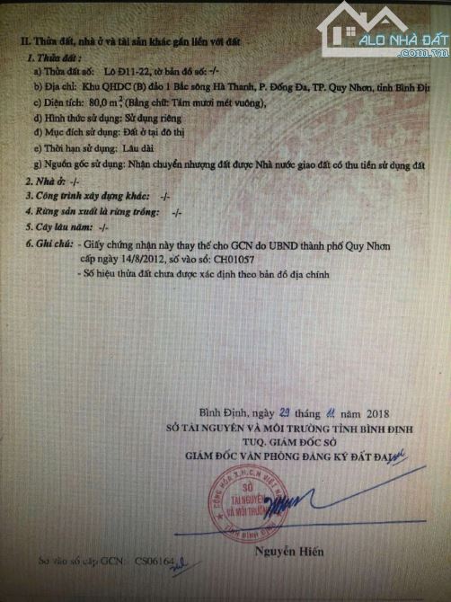 📍 BÁN LÔ ĐẤT MẶT TIỀN HUỲNH TẤN PHÁT – P. QUY NHƠN - DT 80m2 - H.Đông Nam - 2