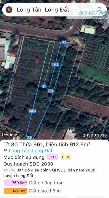 Đất vườn mặt tiền đường nhựa 912m2, xã Đất Đỏ, TP.HCM - Đầu tư sinh lời cao! - 2