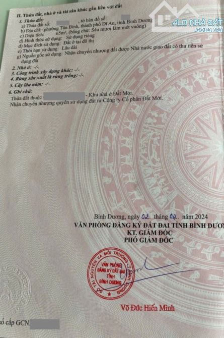 Đất KDC đất mới phường Tân Bình Tp Dĩ An - 4
