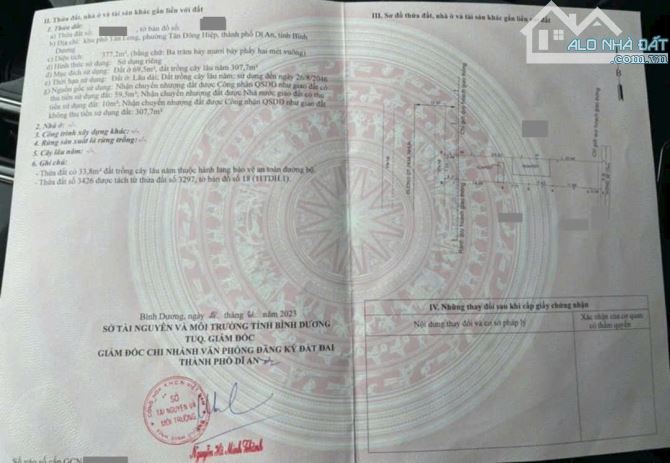 Đất mặt tiền đường ĐT 743C, phường Tân Đông Hiệp, TP Dĩ An. 11,3 tỷ - 5