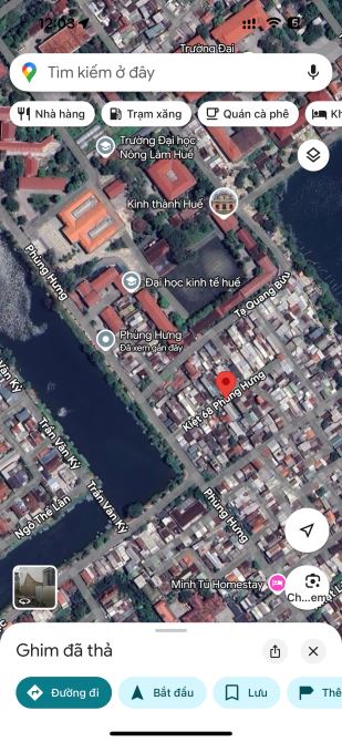 Bán đất 135,6m2 Mặt tiền Kiệt ôtô 68 Phùng Hưng, cạnh trường ĐH Nông Lâm Huế, chỉ 3,2 tỷ - 7