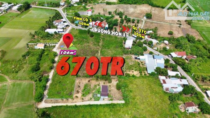 Chỉ 670 triệu sở hữu lô đất 106m² tại Diên Thọ – Gần QL27C – Khu dân cư cực đẹp!