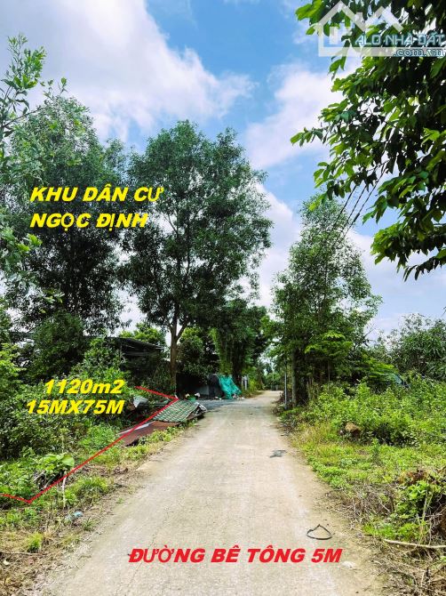 CHỈ 550 TRIỆU SỞ HỮU NGAY 1119m2(15mx75m)  LÔ ĐẤT VƯỜN AO CÁ VEN SÔNG ĐỒNG NAI