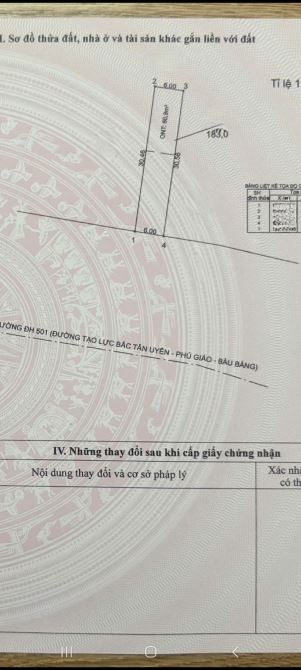 Mt Tạo Lực Bắc Tân Uyên - Phú Giáo - Bàu Bàng (6x30)80tc ngay bùng binh Tam Lập 750ha VSIP