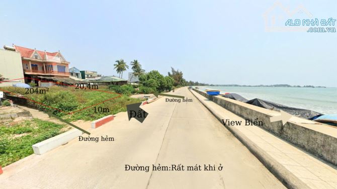 Chính chủ bán đất view sát biển Mỹ Khê 204m², mặt tiền 10m, 2 hẻm, Đông Nam, không dính QH - 2