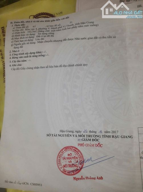 BÁN NHANH NỀN ĐƯỜNG TRẦN THỦ ĐỘ KDC PHƯỜNG 5, TP.Vị Thanh, tỉnh Hậu Giang. - 2