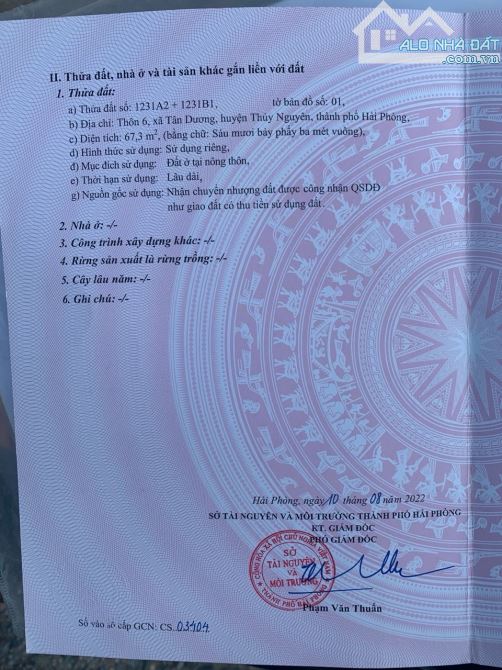 Bán lô 67m Tân Dương cũ sát đường Đỗ Mười và Hoàng Huy New giá 2,7x tỷ - 3