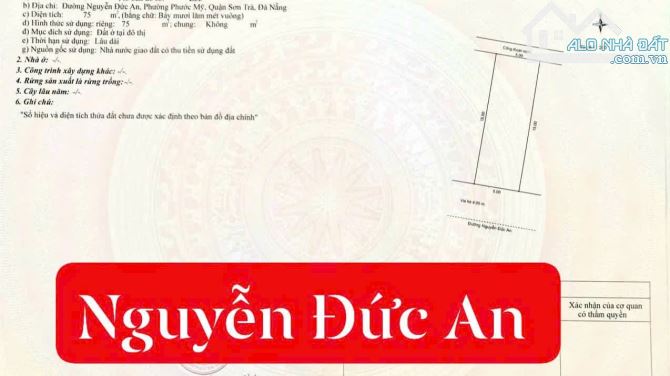 Bán đất MT Nguyễn Đức An Phước Mỹ Sơn Trà - 1