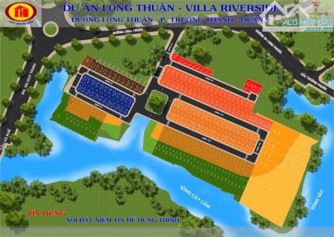 Bán đất nhà phố view sông lớn DT:80,6m2 (5,75x 14 )  hạ tầng đẹp - 3