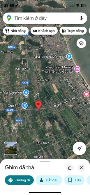 Bán ô đất mặt đường Nguyễn Sinh Cung, Cửa Lò  - Diện tích 118,6m2 - Đất rộng 5m - Đường Ng - 6