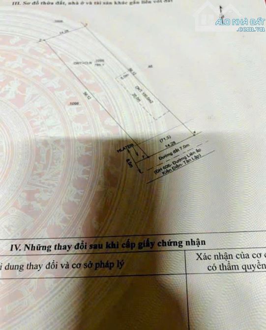 BÁN ĐẤT MT NHỰA, P.AN ĐIỀN, TP.BẾN CÁT, DT:14,3x65, TC100M2, SHR, GIÁ 3,5 TỶ - 3