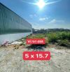 Xót Lại Nền Đất Thổ Đẹp 5 x 15m, Sổ Hồng Riêng Xây Dựng Tự Do. Thể Hiện Lối Đi