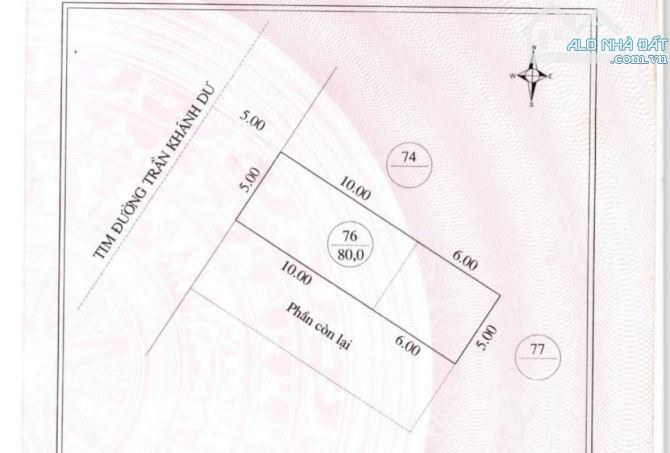 Bán nhà cấp 4 mặt tiền Đg trần Khánh Dư đối diện chợ chương dương dt 80m2 giá 7ty600