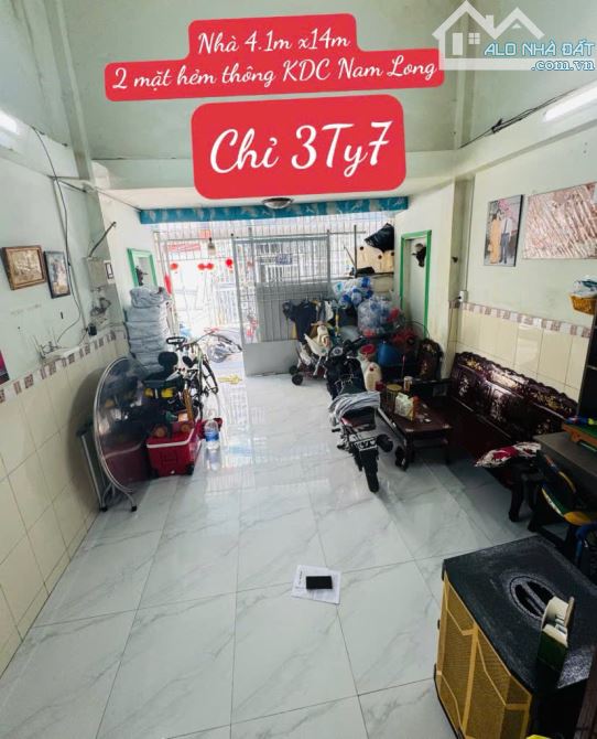 KHU PHÂN LÔ AN LẠC - NGAY CHỢ HỒ NGỌC LÃM KDC NAM LONG - NHÀ 54M2 CHỈ HƠN 3 TỶ.
