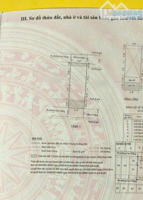 ời mua nhà cấp 4 hẻm 4m 392 Cao Thắng ngang 5x14m, DTCN 70m2 giá 9 tỷ - 1