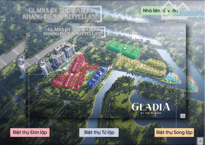 BIỆT THỰ GLADIA  KHANG ĐIỀN BOOKING CHỌN NGAY VỊ TRÍ ĐẸP VIEW SÔNG - 1