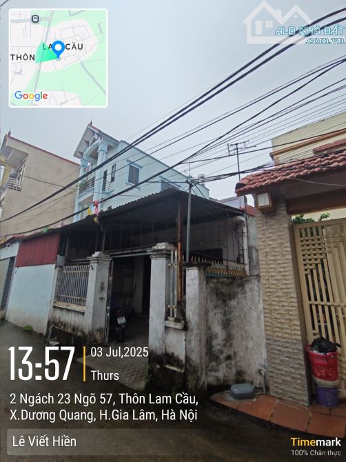 Bán đất sẵn nhà C4 100m2 MT 5m trục chính đường thông, ô tô tránh. Lam Cầu Thuận An - 1