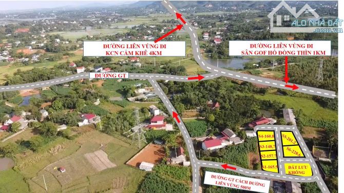 Đất phong Thịnh - cẩm khê nga đường liên vùng chỉ 4xx - 2