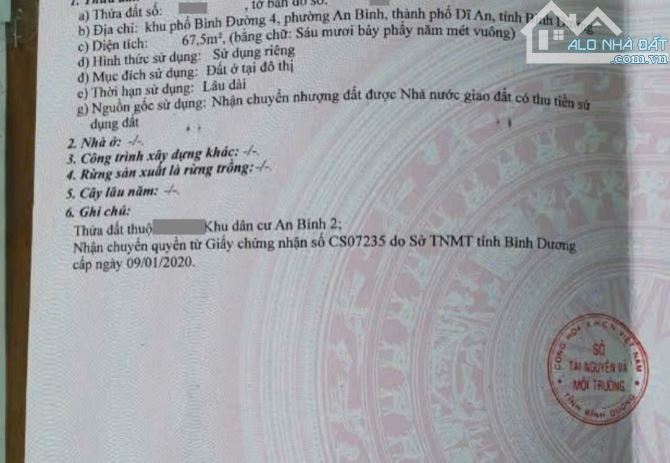 Đất gần chợ Dĩ An 2, phường An Bình, TP Dĩ  An - 3