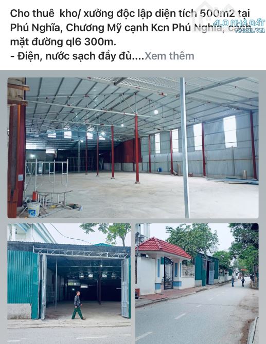 Cho thuê 300/600m2 kho/bãi gần kcn phú nghĩa - 3