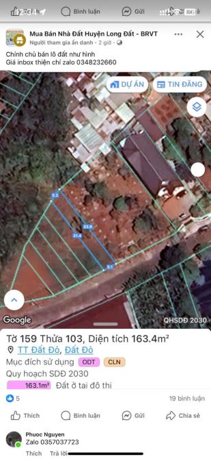 Chủ Gửi Lô Đất Mặt Tiền Đường Nhựa 8m  Đường Nguyễn Đình Chiểu -Xã Đất Đỏ -Thành Phố Hồ Ch - 4