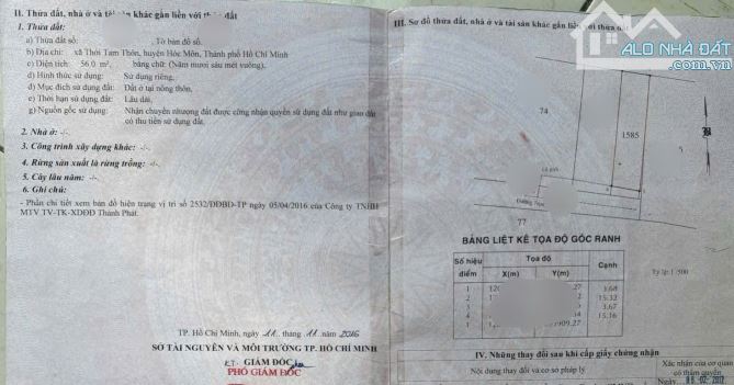 Bán gấp căn nhà đang cho thuê 4 triệu/ tháng ngay Thới Tam Thôn, Hóc Môn, 710 Triệu - 4