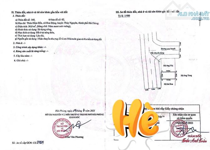 LÔ ĐẤT TRUNG TÂM Phường Thủy Nguyên (Hoa Động) – VỊ TRÍ VÀNG đón đầu 2 dự án lớn. - 3