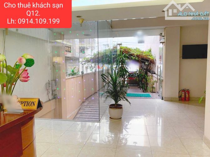 Cho thuê khách sạn 26 Phòng/Có Thang máy, mặt tiền Quận 12