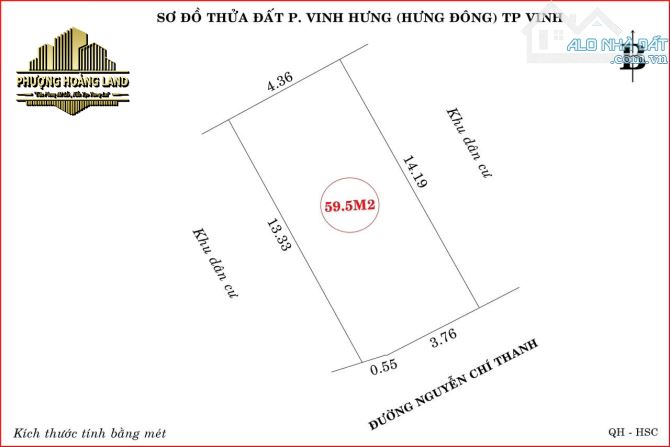 CHỈ 2,9XX TỶ SỞ HỮU NGAY NHÀ MẶT ĐƯỜNG KINH DOANH NGUYỄN CHÍ THANH 59,5M2 ĐÔNG NAM