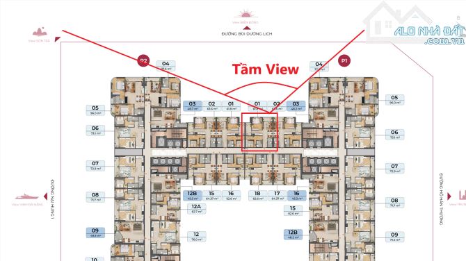 Bán gấp căn hộ 2 phòng ngủ 61,8m2, tầng 27 View núi Sơn Trà & biển Mỹ Khê, Đà Nẵng - 6
